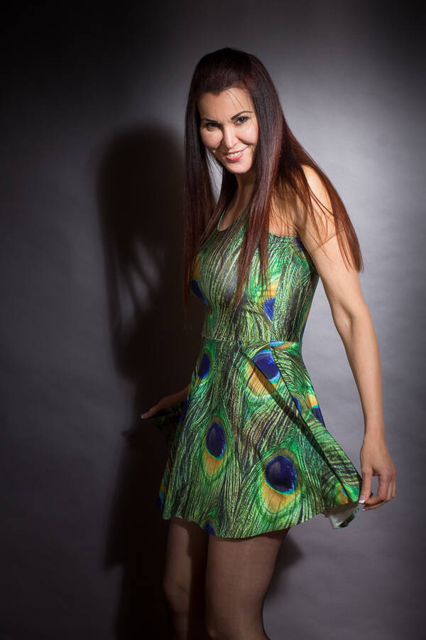 photographer JackAllTog fashion modelling photo. a fun shoot with a bright dress.