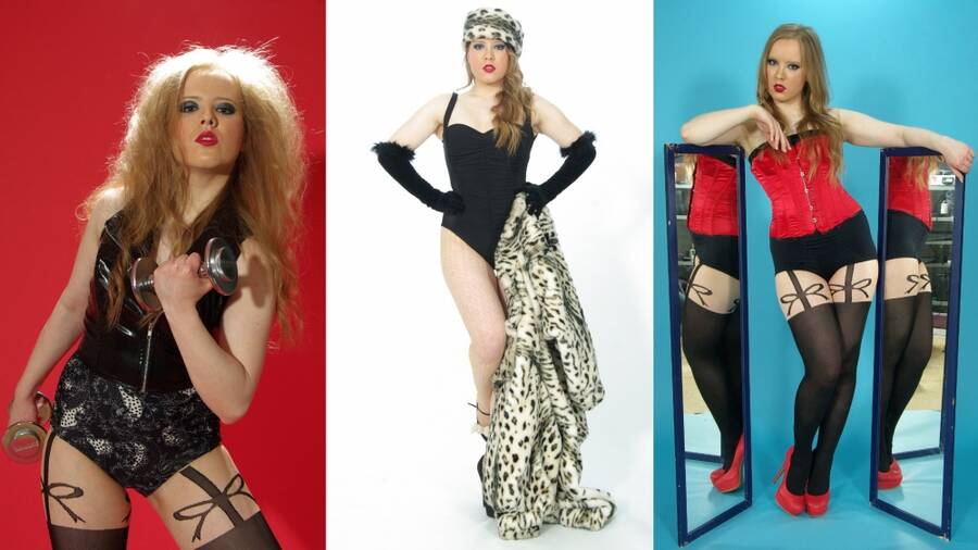 photographer waist it pinup modelling photo. kristina kvv retro triptych from our 20130406 shoot.