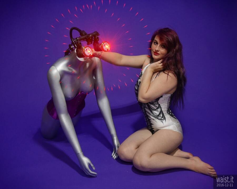 photographer waist it cosplay modelling photo. my second shoot with the lovely missdannilou  this time we thought wed add a soupon of spaceage kitch to our vintage sort of bettie page meets barbarella if you like well i dont know whether folks will like it or 