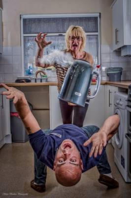 photographer Dalstripe66 photomanipulation modelling photo taken at Essex with @Dalstripe66 . my better half  me disagreeing on whos making the tea.