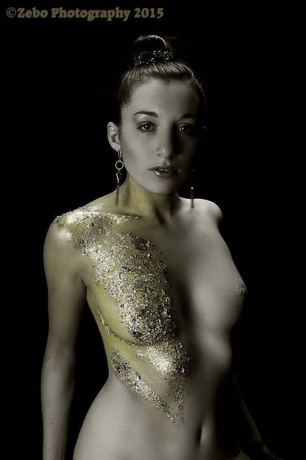 model Hazel Rose hair modelling photo. golden beauty.