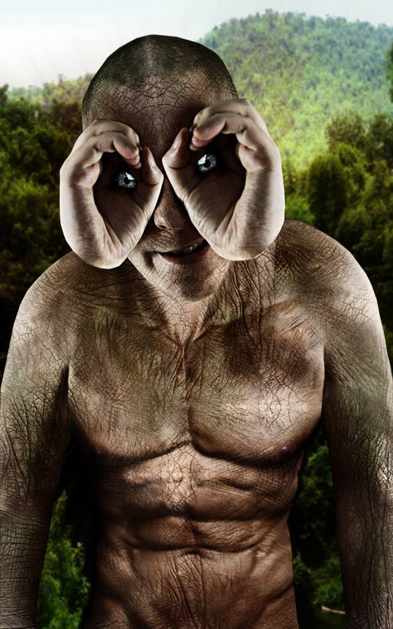 photographer mr psycho2000 photomanipulation modelling photo. fantasy creature based in the forest of another world.
