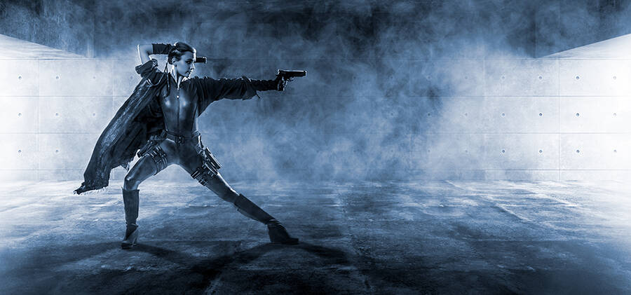 photographer Neil Jolley cosplay modelling photo. practice makes the master another composite from my shoot with kate.
