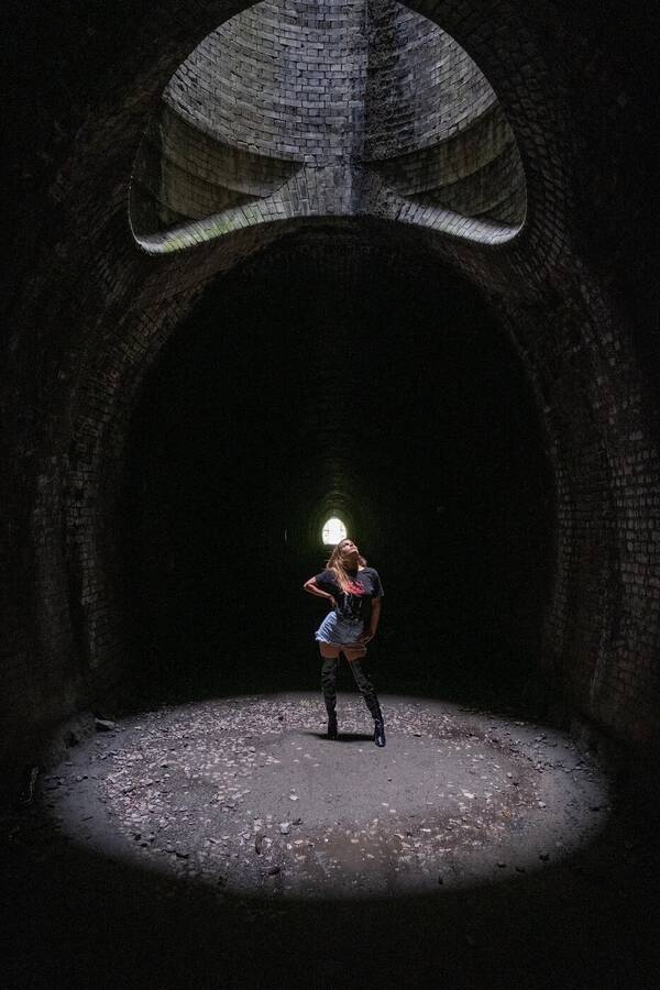 photographer Andy at Rutland Photographic alternativefashion modelling photo. location  great oxendon tunnel.