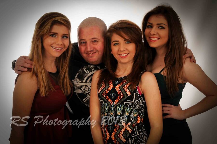 photographer Tazzak portrait modelling photo with Tripple A & myself. the sisters and myself in my studio.
